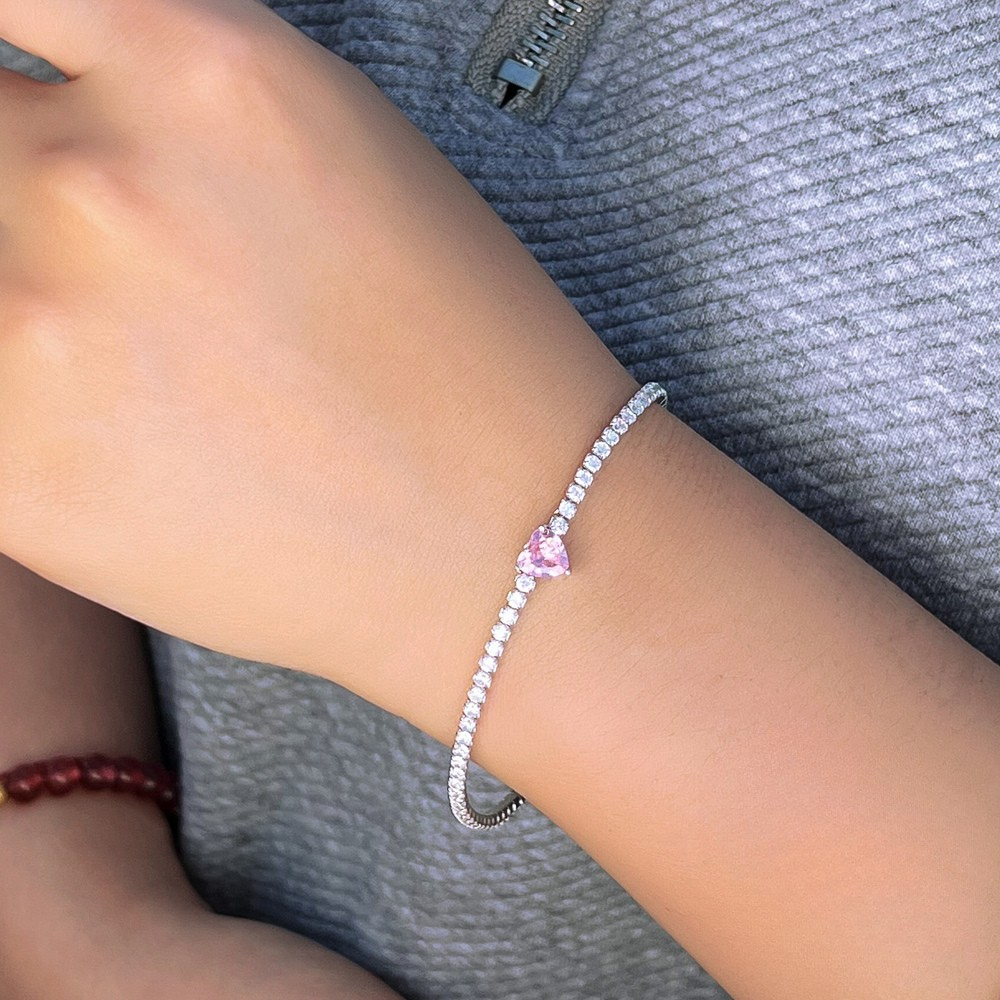 Srebrna Narukvica Srce