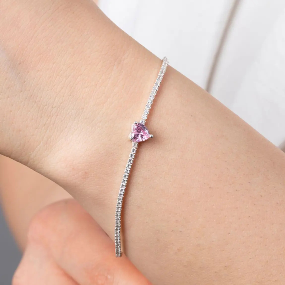 Srebrna Narukvica Srce