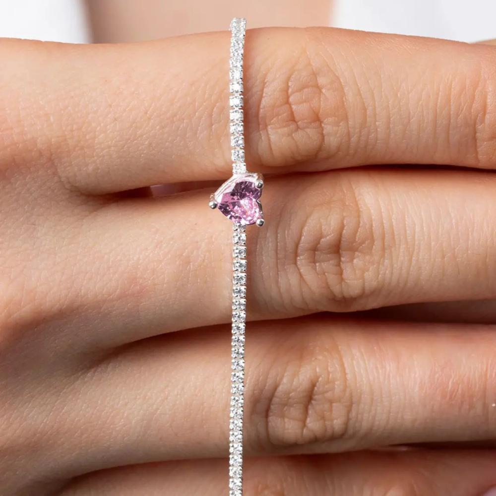 Srebrna Narukvica Srce